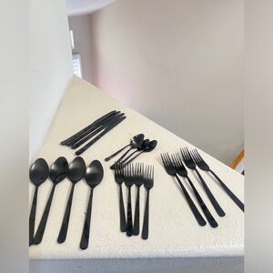 20‎ piece place setting stainless steel w/ black matte PVD in Oslo by Herdmar
